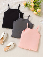 Girl's Cami Crop Tops Sleeveless Vests Set