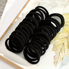 50pcs Colorful Cartoon Elastic Hair Ties - Fun Hair Accessories for Girls