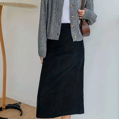 Casual Cardigan Women Solid Button Long Sleeve Round Neck Knit