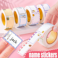 350 Name Stickers Colorful Tape School Label Stickers
