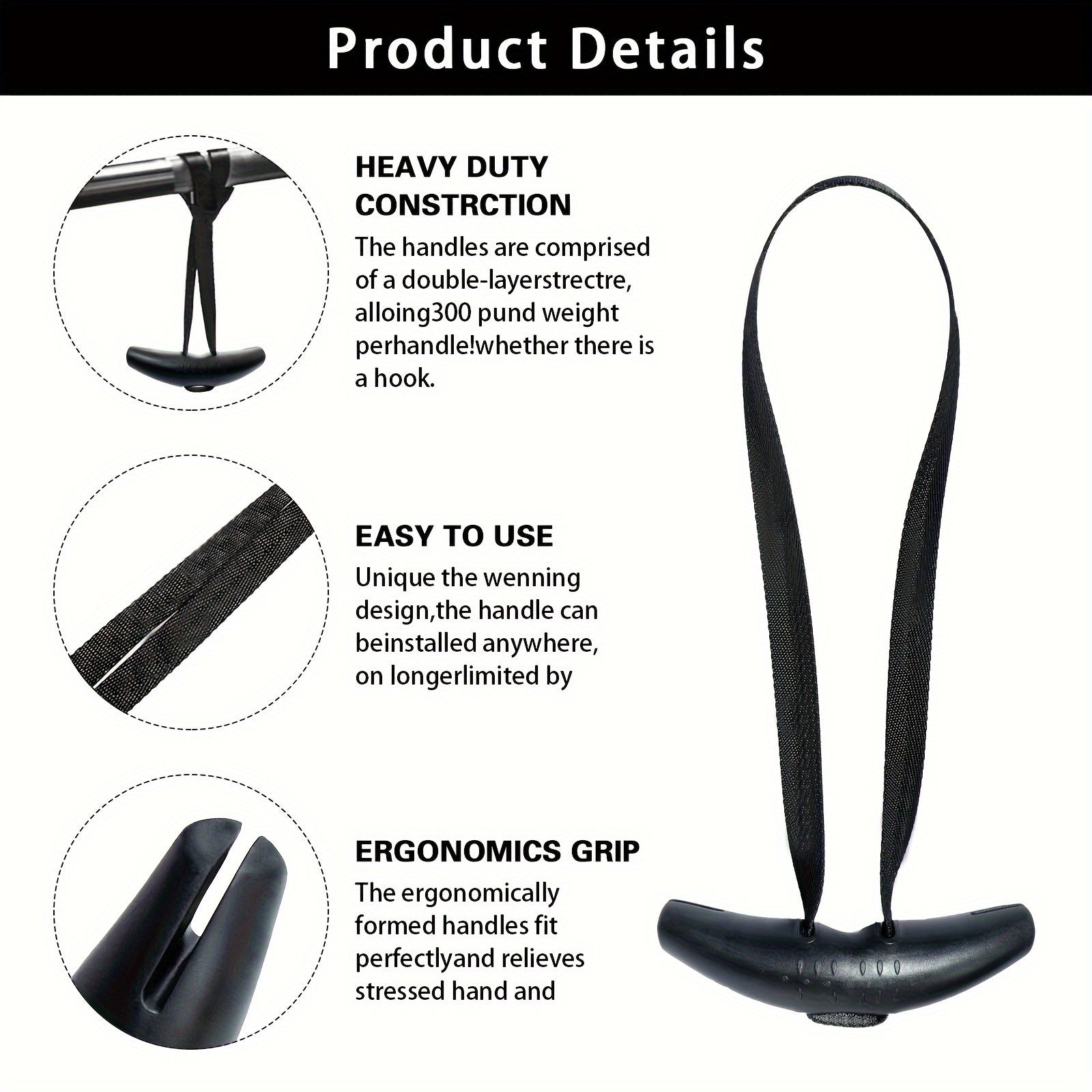 Pull up Handles Resistance Band Handles Fitness Training Handles