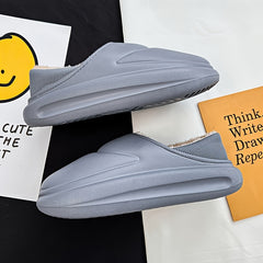 Men's Warm Fleece Non-Slip Slippers for Indoor Winter