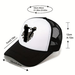 Unisex Sunshade Breathable Baseball Cap with V Embroidery