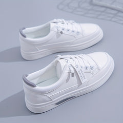 Women's Lace Up Flat Skate Shoes Low Top Sneakers