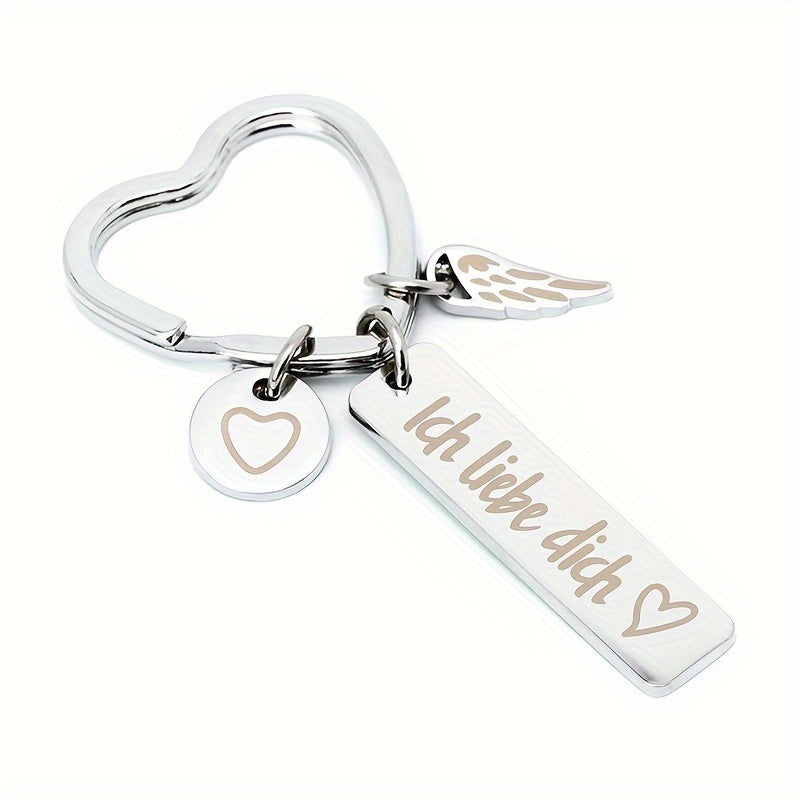 Heart Shape Keychain Pendant for Car Keys Backpacks Wallets