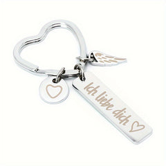 Heart Shape Keychain Pendant for Car Keys Backpacks Wallets