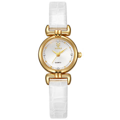 6pcs PU Leather Strap Circular Dial Quartz Watch for Men and Women