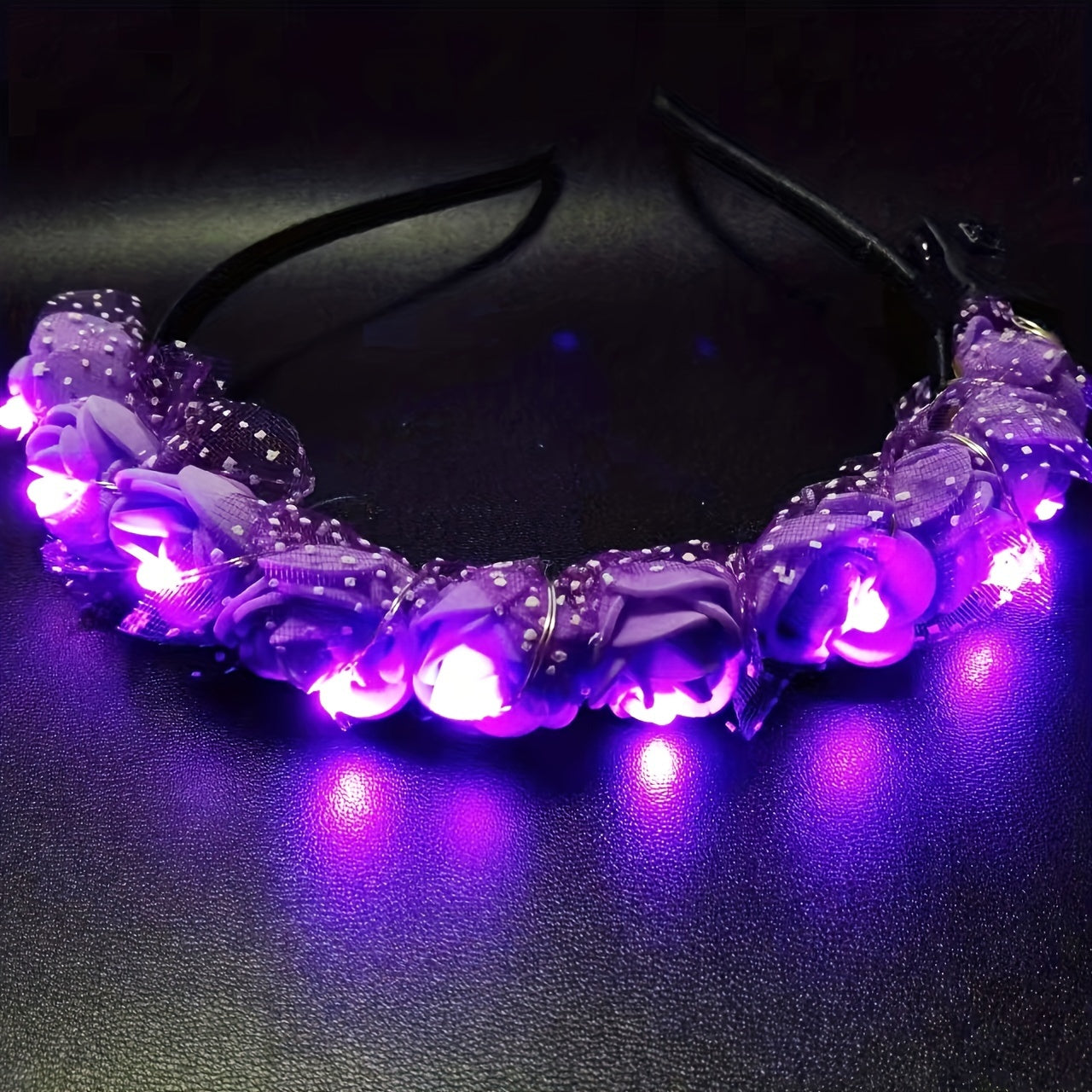 Luminous Flower Wreath Headgear for Party & Birthday