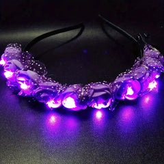 Luminous Flower Wreath Headgear for Party & Birthday