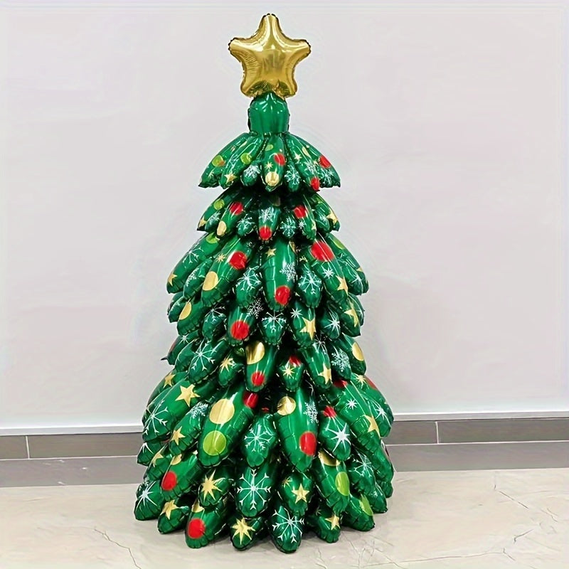 9pcs Inflatable Christmas Tree Foil Balloons for Party Decoration