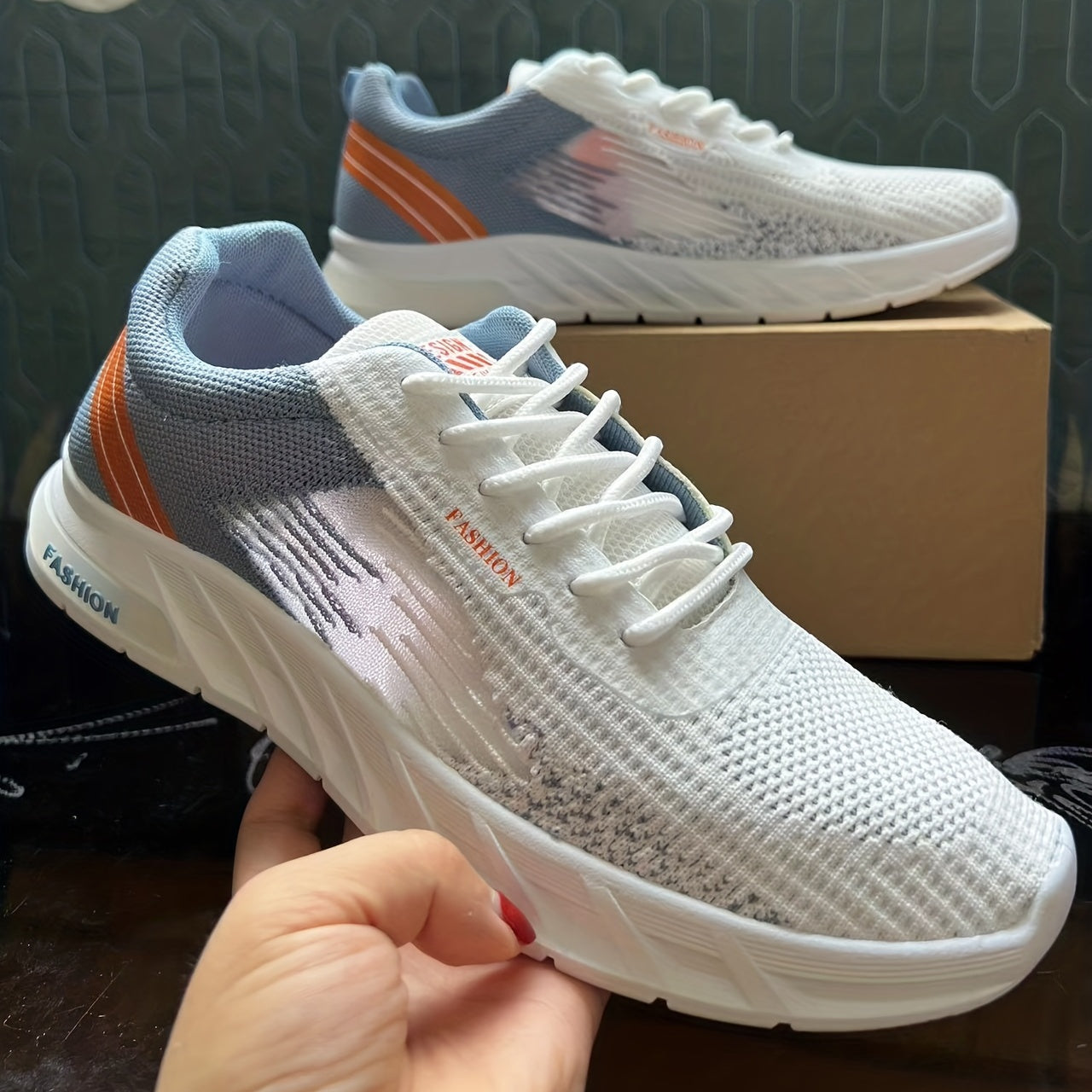 Men's Odor Resistant Mesh Sneakers Lace up Comfortable Walking Shoes