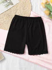 Floral Edges Lounge Shorts Soft Pajamas for Summer