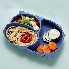 Silicone Divided Plate With Suction Cup, Baby and Toddler Dish