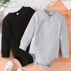 2pcs Newborn Baby Bodysuits Spring Autumn Long Sleeve Jumpsuits Set
