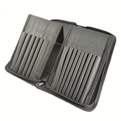 Folding Brush Holder Zipper Bag Organizer Holds 15 Brushes