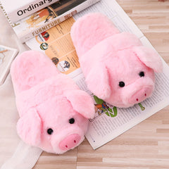 Women's Fluffy Novelty Slippers Plush Indoor Shoes Bedroom Mute Slippers
