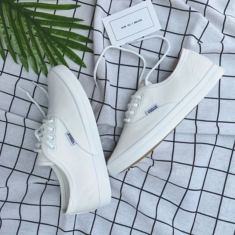 Women's Canvas Lace Up Low Top Sneakers Casual Walking Shoes