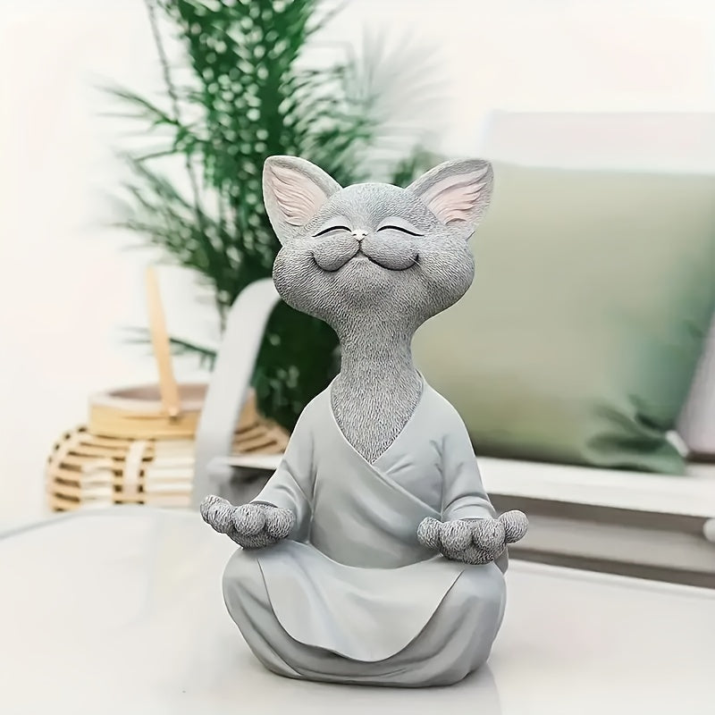 Yoga Cat Meditation Home Resin Decorative Craft Collectibles