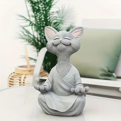 Yoga Cat Meditation Home Resin Decorative Craft Collectibles