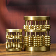 Copper Pen Holder Abacus Home Decoration Gift Creative Pen Holder