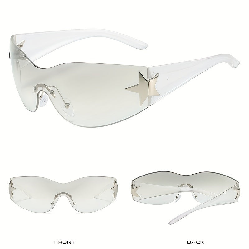 One piece Sunglasses Pentagram UV Protection Sunglasses