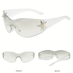 One piece Sunglasses Pentagram UV Protection Sunglasses
