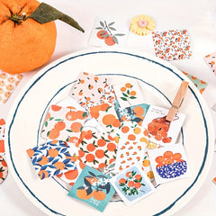 Orange Series Journal Decorative Stickers Scrapbooking Stick Label