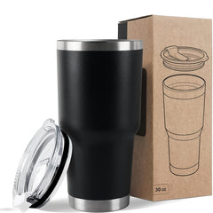 30oz Insulated Tumbler Stainless Steel Travel Coffee Mug with Lid & Straws