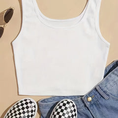 Crop Tank Top High Stretch Yoga Gym Tank Top