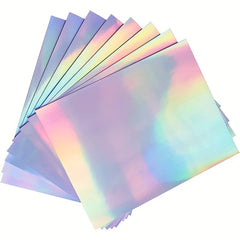 10 Sheets Holographic Glossy Sticker Paper A4 Self Adhesive Waterproof Inkjet