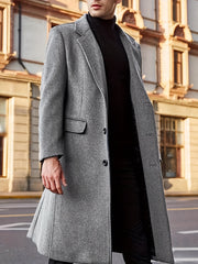 Men's Retro Trench Coat Single Breasted Overcoat