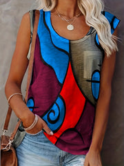 Crew Neck Tank Top for Summer Women's Clothing