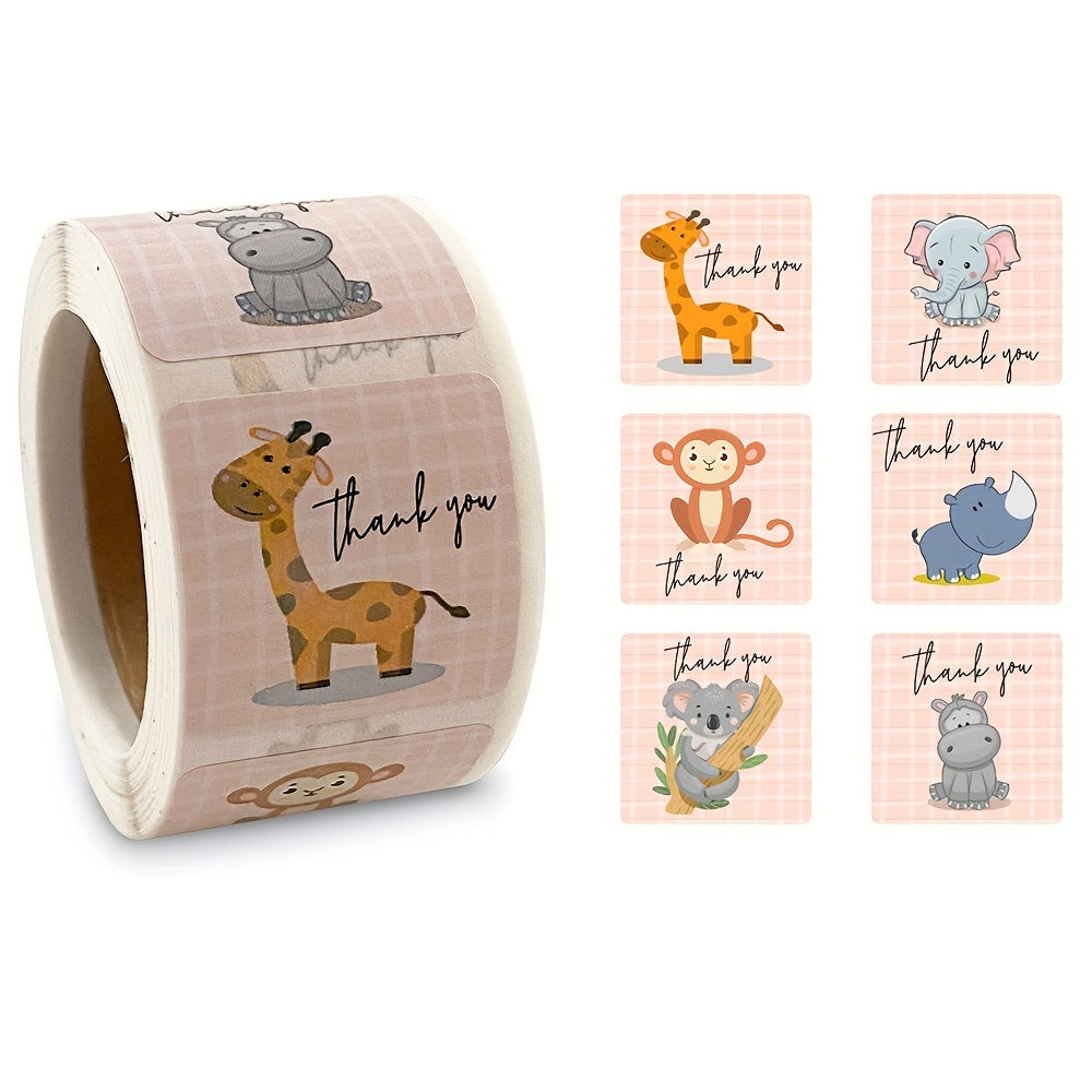 300pcs Animal Thank You Stickers for Business Cards