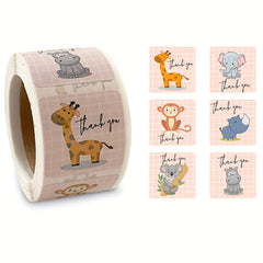 300pcs Animal Thank You Stickers for Business Cards