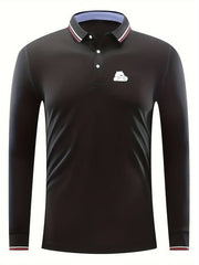 Bear Pattern Men's Casual Long Sleeve Shirt