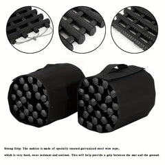2pcs Car Emergency Traction Mats Portable Car Tire Grip Recovery Track Traction