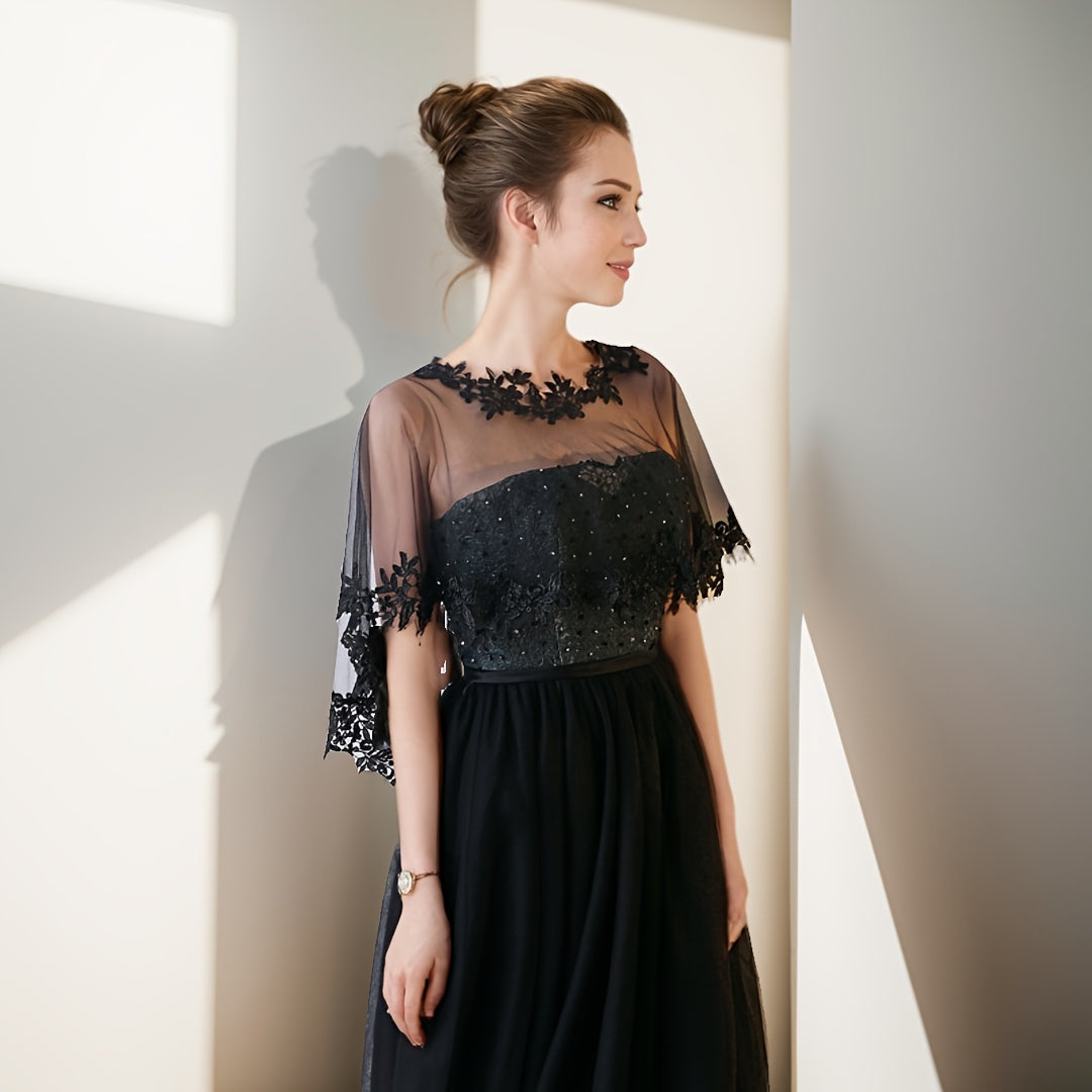 Women's Lace Shawl Floral Cape for Formal Attire