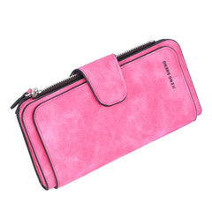 Women's Long Wallet with Card Slots & Zipper Pocket