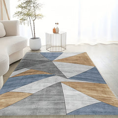 Yellow Geometric Pattern Area Rug Modern Style Home Decor