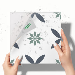 Boho Floor Stickers Waterproof Self-adhesive Tile Stickers 12pcs