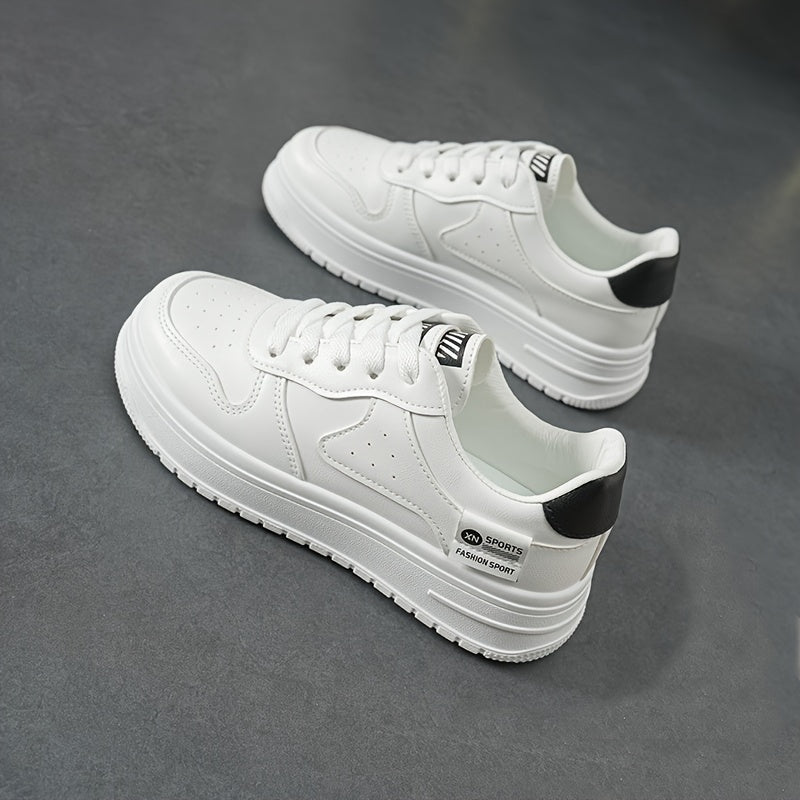 Women's Lace-Up Non-Slip Skate Shoes with Thick Sole