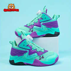 QIUTEXIONG Boy's Knit Breathable Basketball Shoes