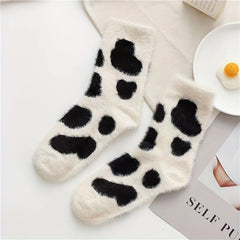 Teen's Non-slip Winter Thermal Plush Sleep Socks