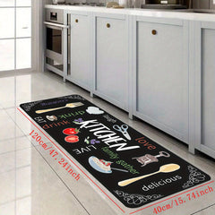 Non Slip Kitchen Rug with Digital Printed Letters