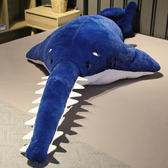 Large Shark Plush Toy Soft Stuffed Animal Realistic Teeth Scales