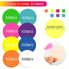400 Sheets 8pcs Round Index Stickers Set G473