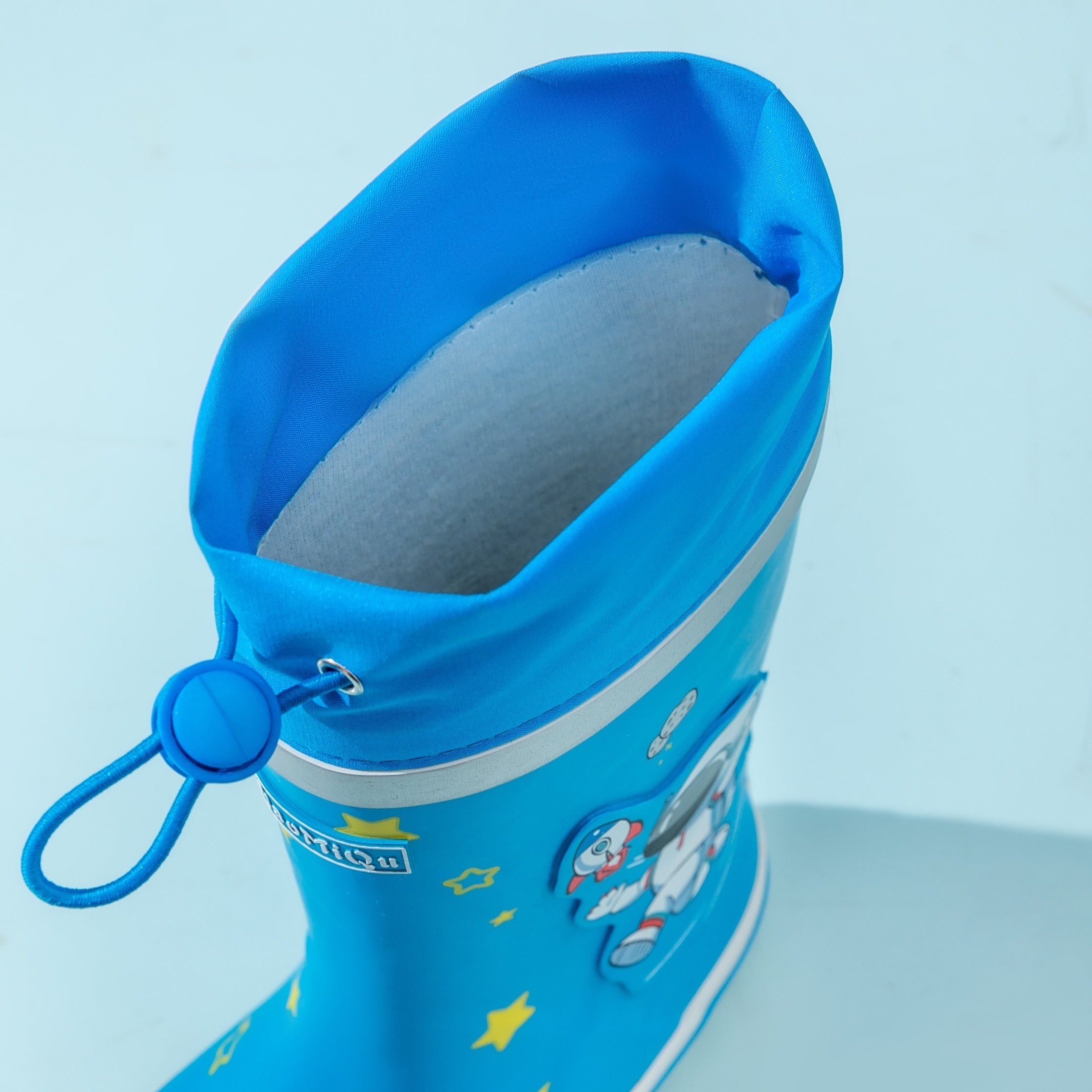 Kids Cartoon Rain Boots Astronaut Bunny Print