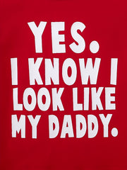 2pcs Baby Casual Daddy Look T shirt & Shorts Set