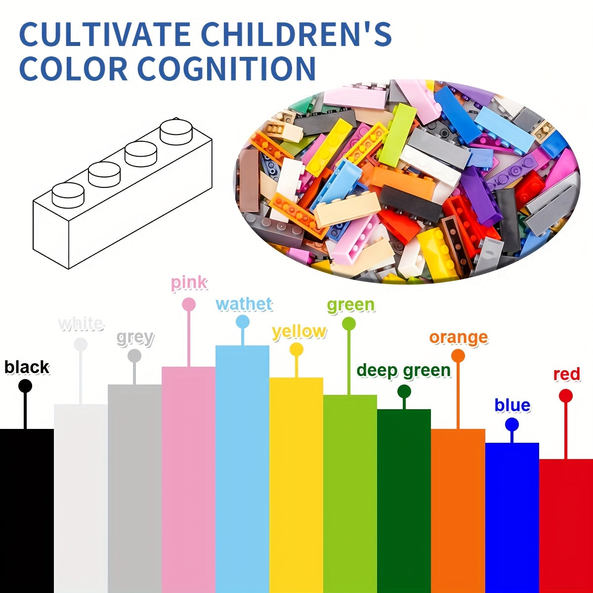 125pc 1x4 High Brick Building Blocks Puzzle Toy for Boys and Girls