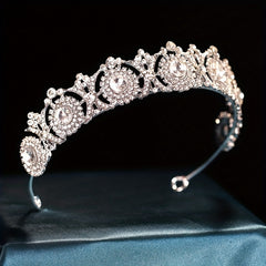 Bridal Crystal Headband Queen Princess Crown Head Jewelry Tiara